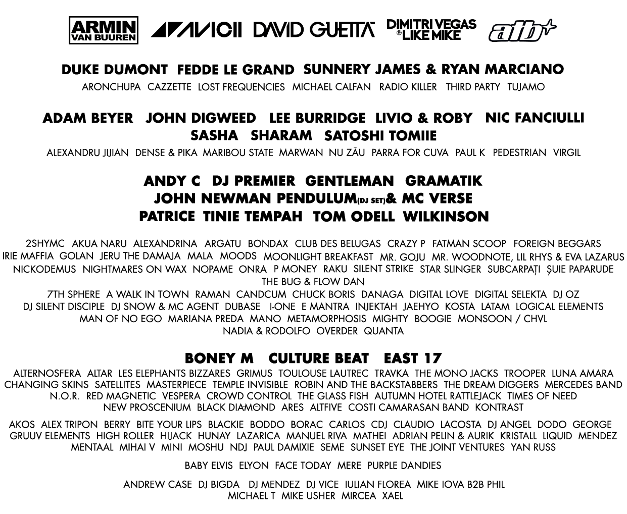 Untold Festival 2015 Lineup